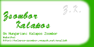 zsombor kalapos business card